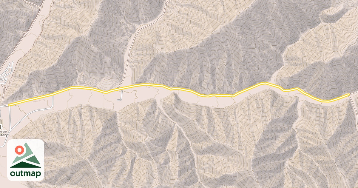 Map of Muldoon Canyon Road