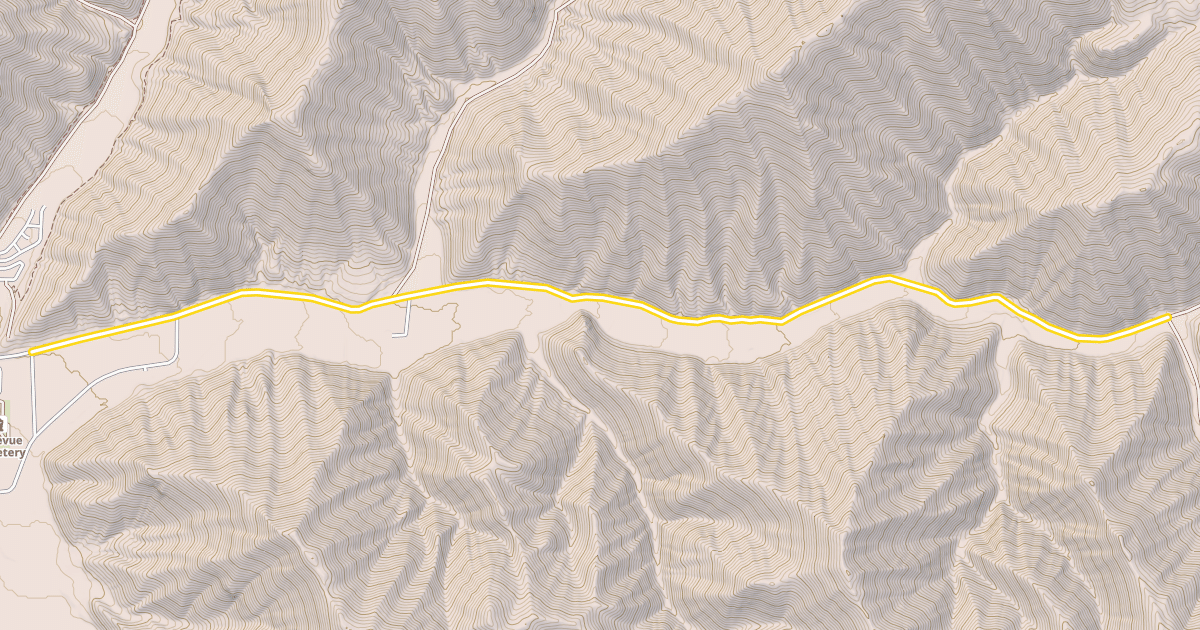 Map preview of Muldoon Canyon Road