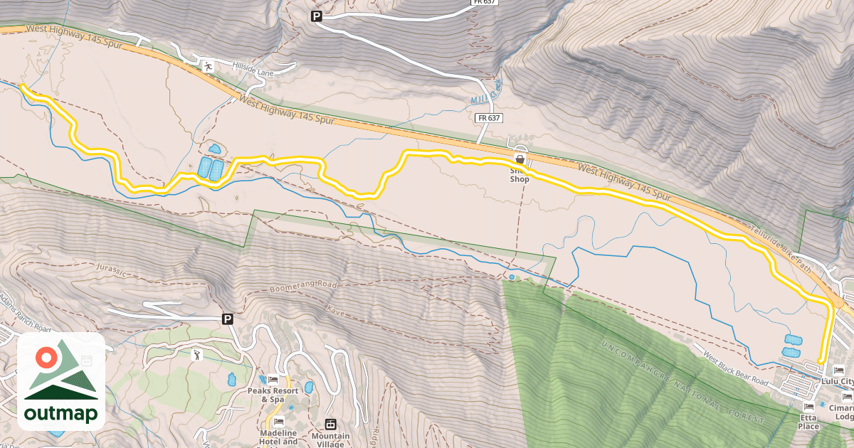 Map of Bike 'n Hike Trail