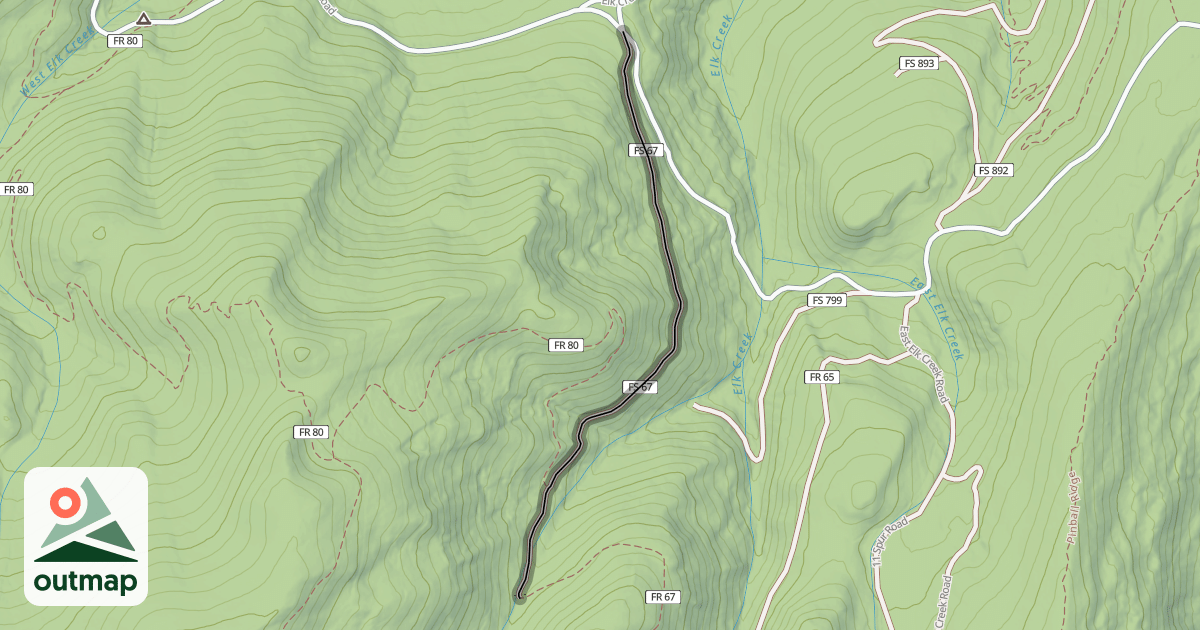Map of Elk Creek Loop