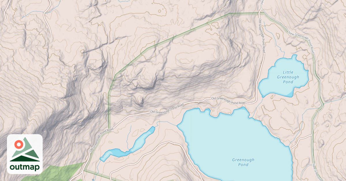 Map of Old Greenough Pond Road