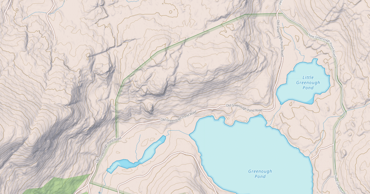 Map preview of Old Greenough Pond Road