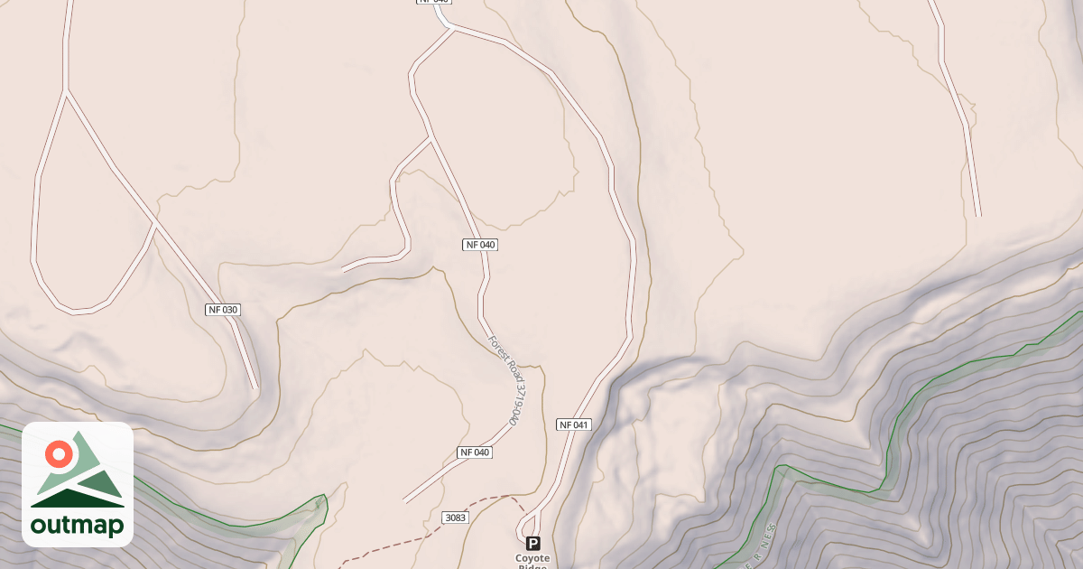 Map of COYOTE RIDGE TRAILHEAD