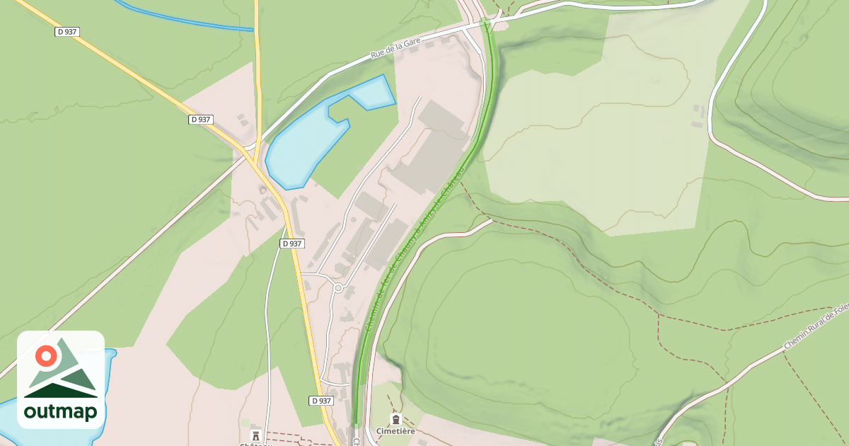 Map of Chemin de fer de Chauny à Anizy-le-Château