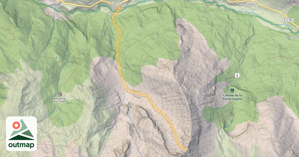 Map of Col du Lavanchier — Fours Saint-Laurent