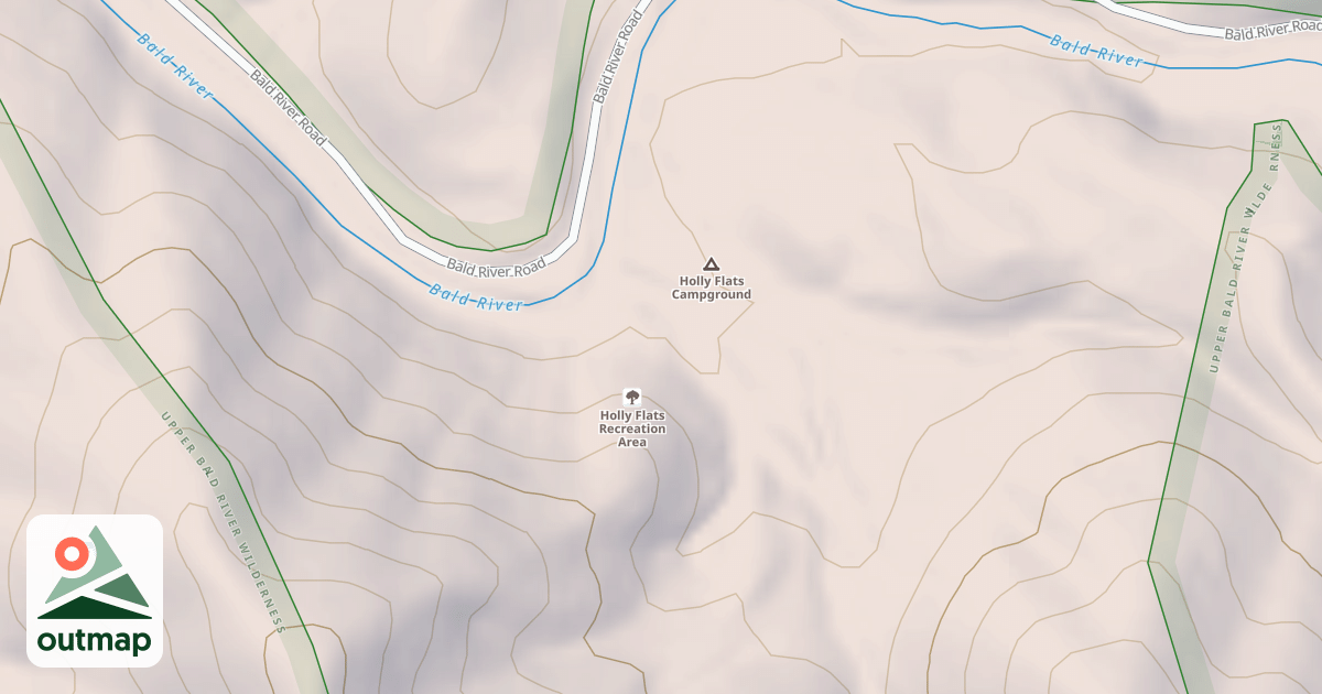 Map of HOLLY FLATS SPUR A