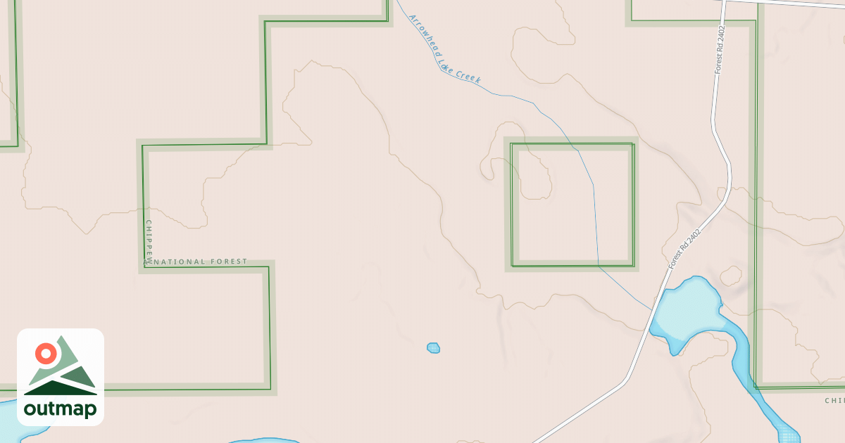 Map of BIG TOO MUCH LAKE SPUR Y