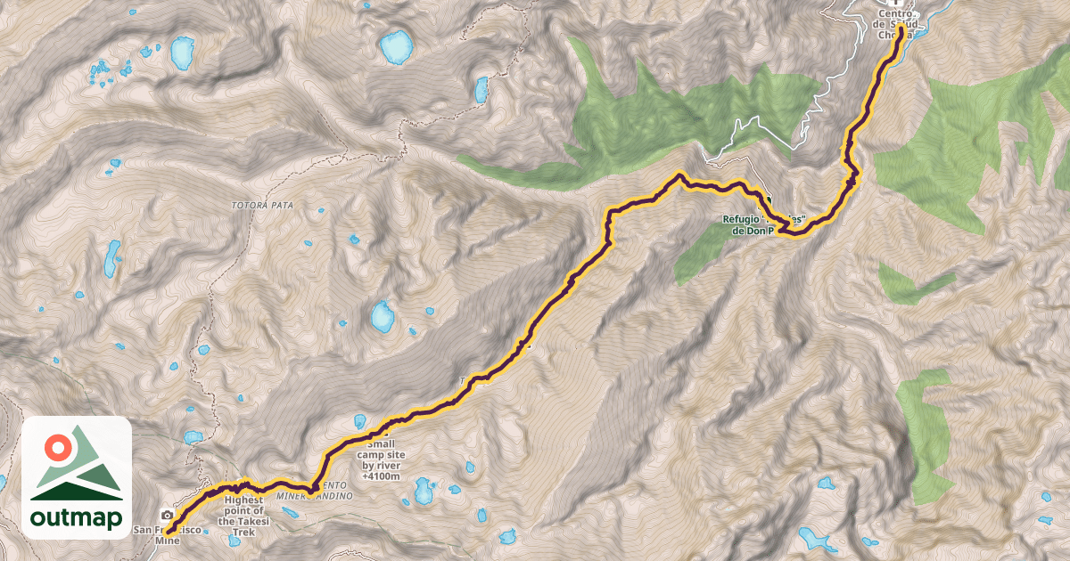 Map of Takesi Trek