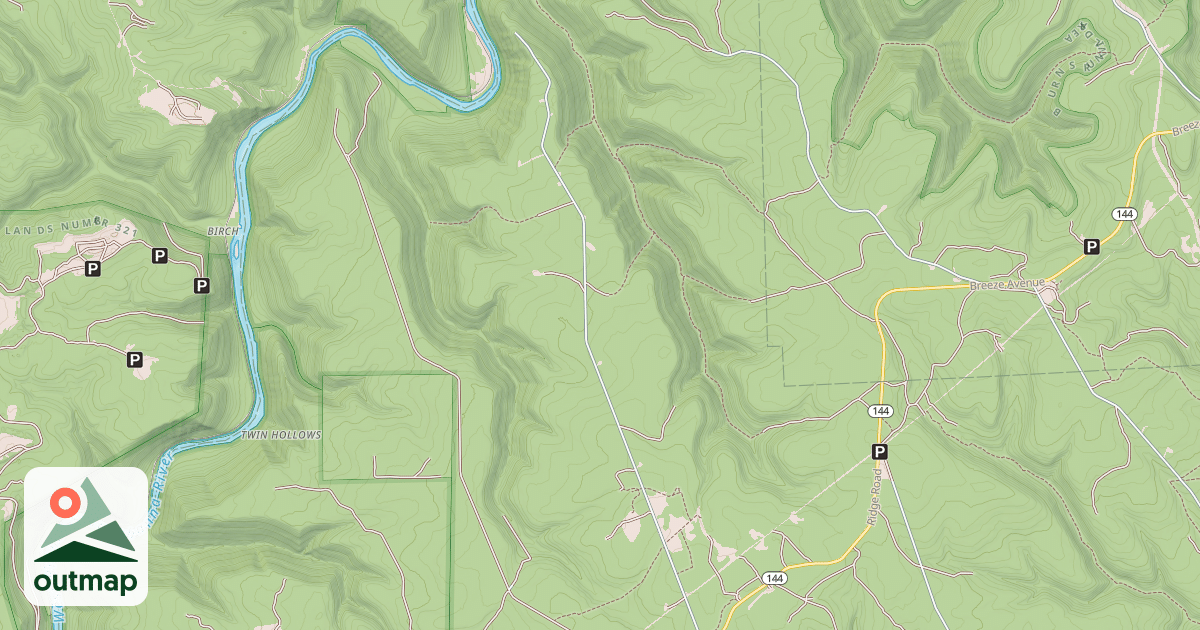 Map of Panther Snowmobile Trails
