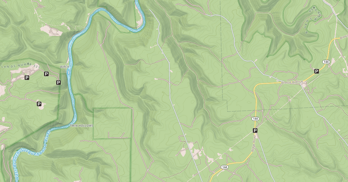 Map preview of Panther Snowmobile Trails