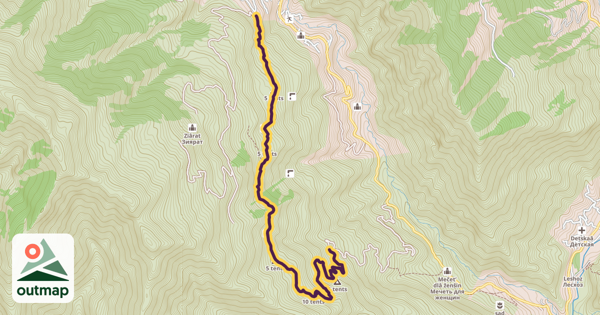Map of Caucasian trail