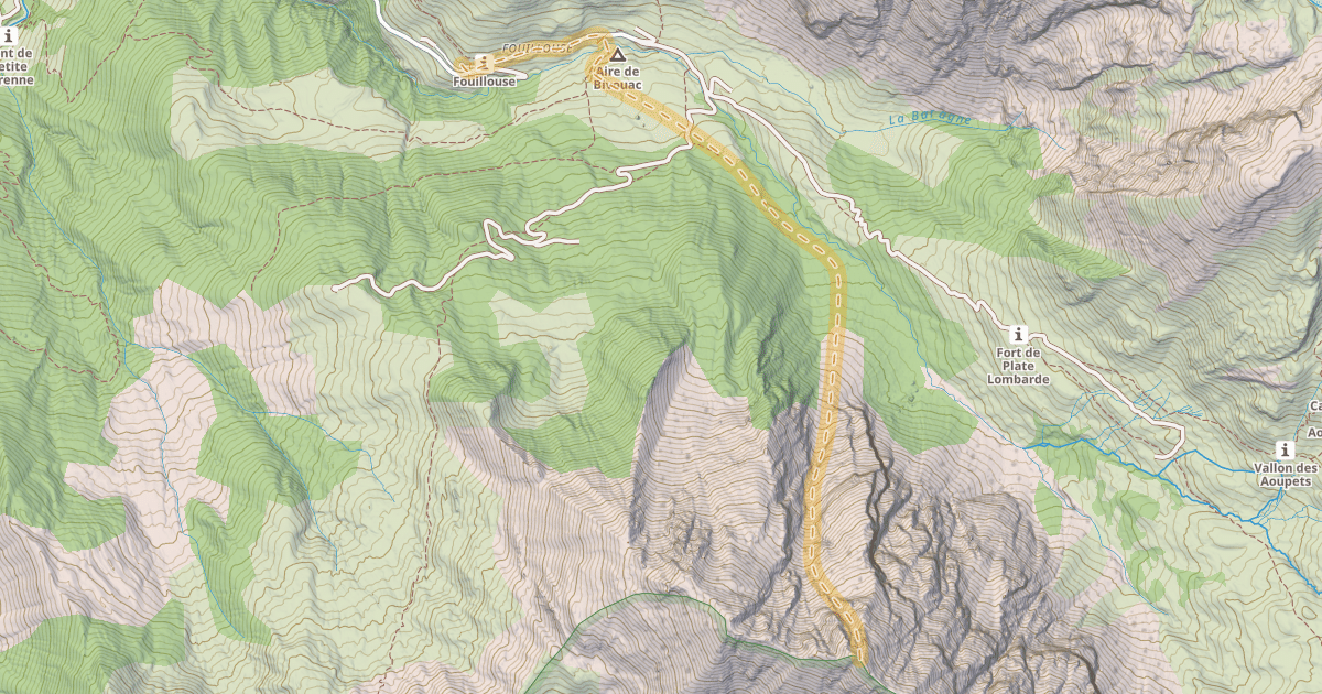 Map preview of Tête des Adrechouns — Fouillouse