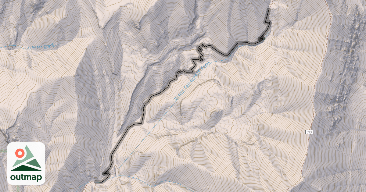 Map of Bridger Foothills Trail