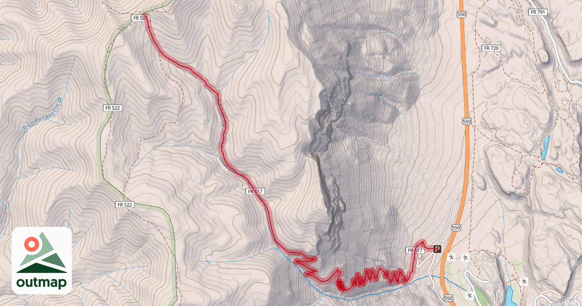 Map of Goulding Creek Trail