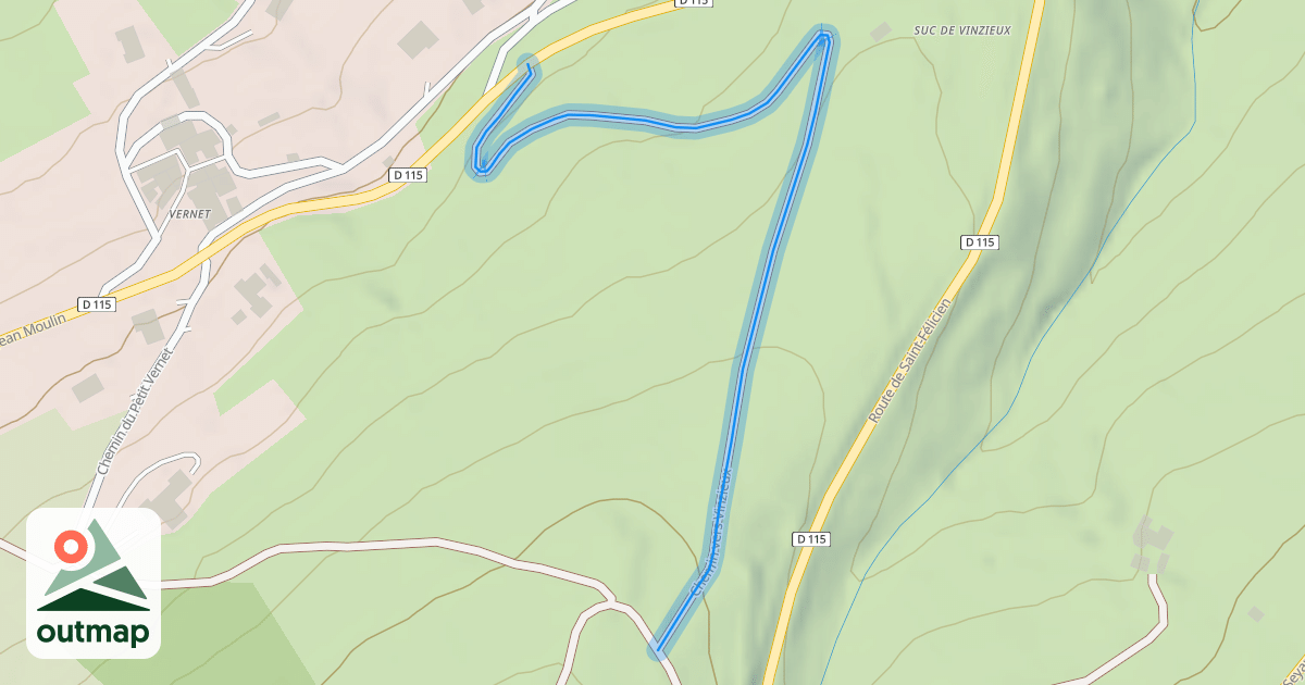 Map of Chemin vers Vinzieux