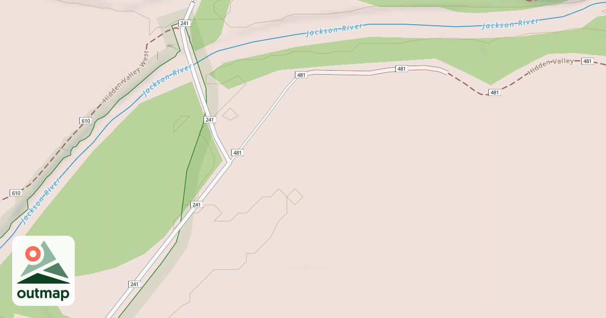 Map of HIDDEN VALLEY GORGE ACCESS