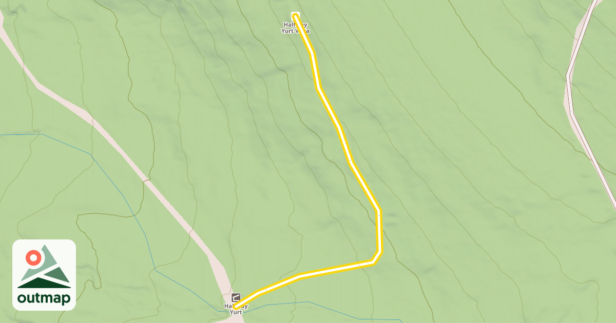 Map of Halfway Yurt Vista Trail