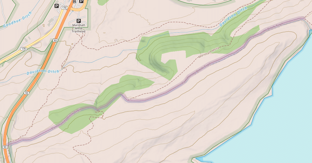 Map preview of Community Ditch Trail