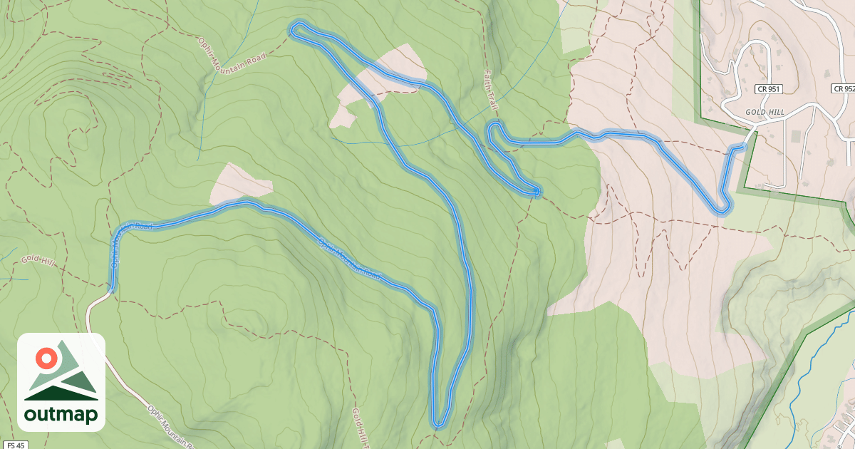 Map of Ophir Mountain Road