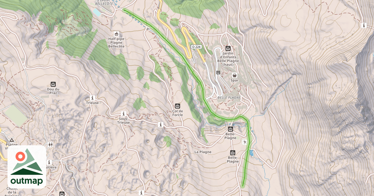 Map of Belle Plagne