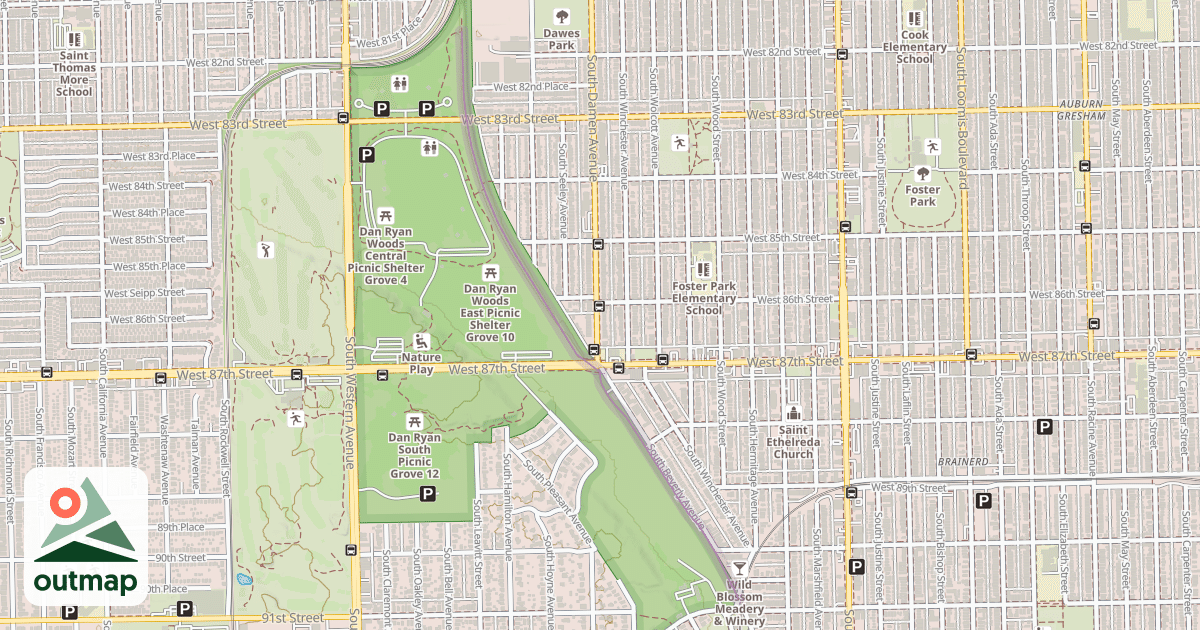 Map of Major Taylor Trail