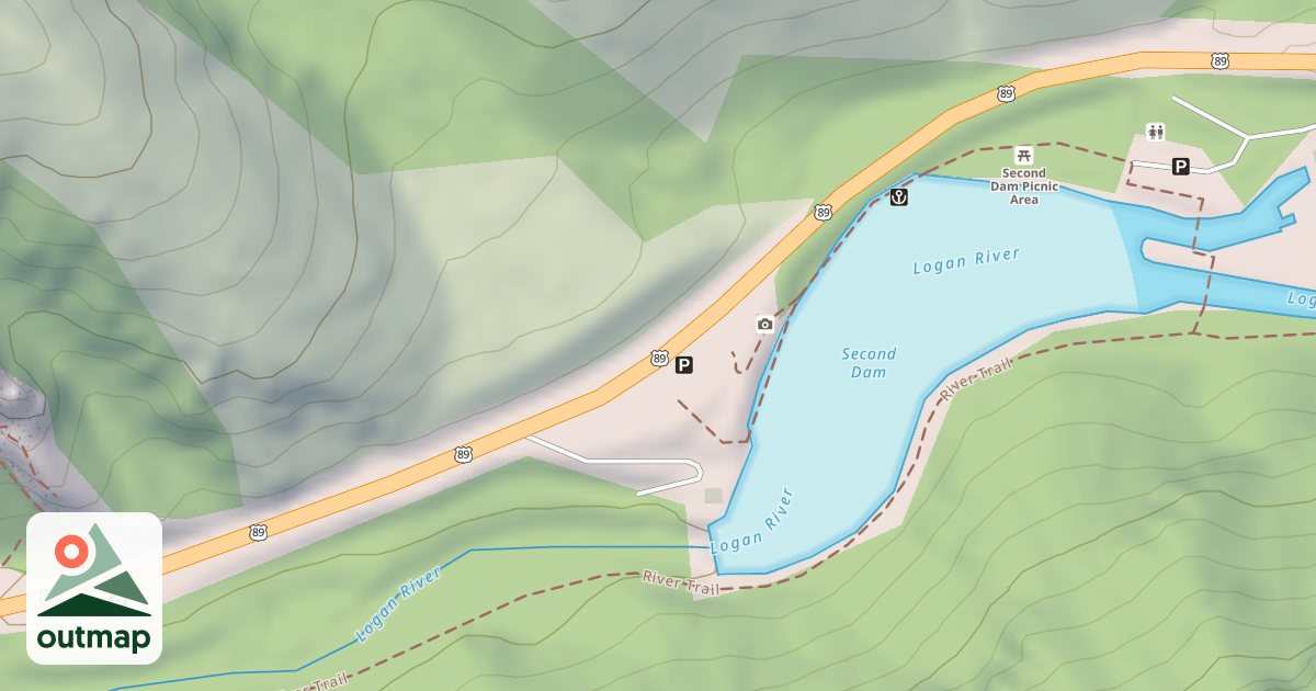 Map of LOWER SECOND DAM