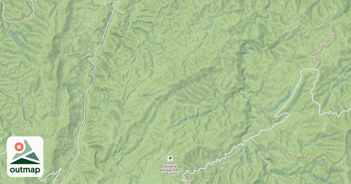 Map of FALLS BRANCH