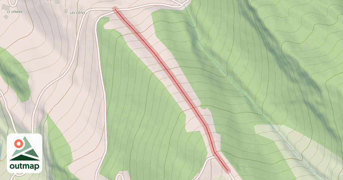 Map of Arête des Intrets