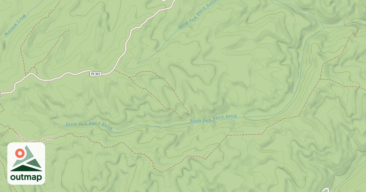 Map of DAVIS SPUR