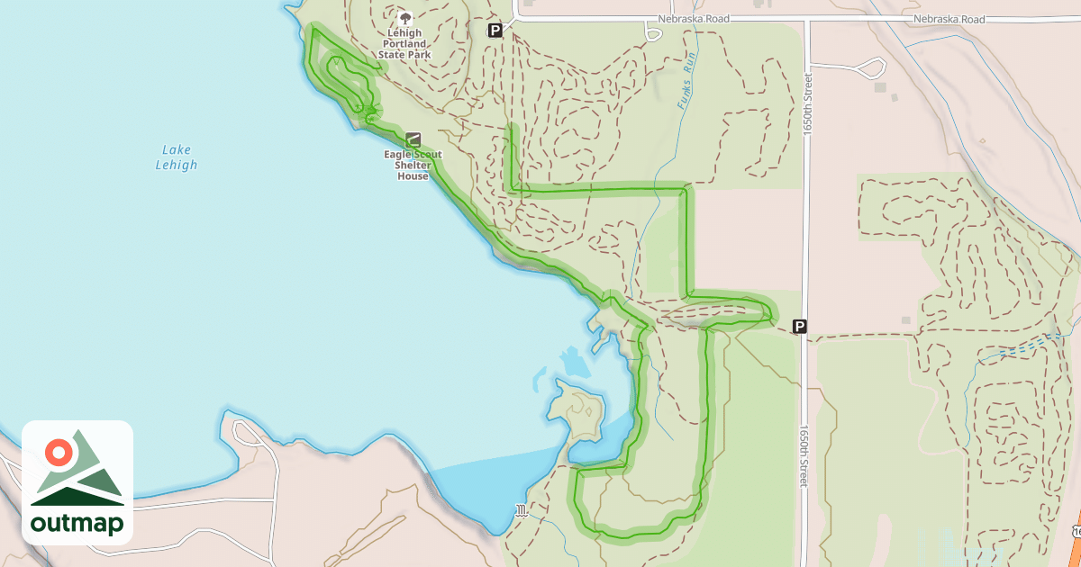 Map of Lehigh Portland Trails: South Loop