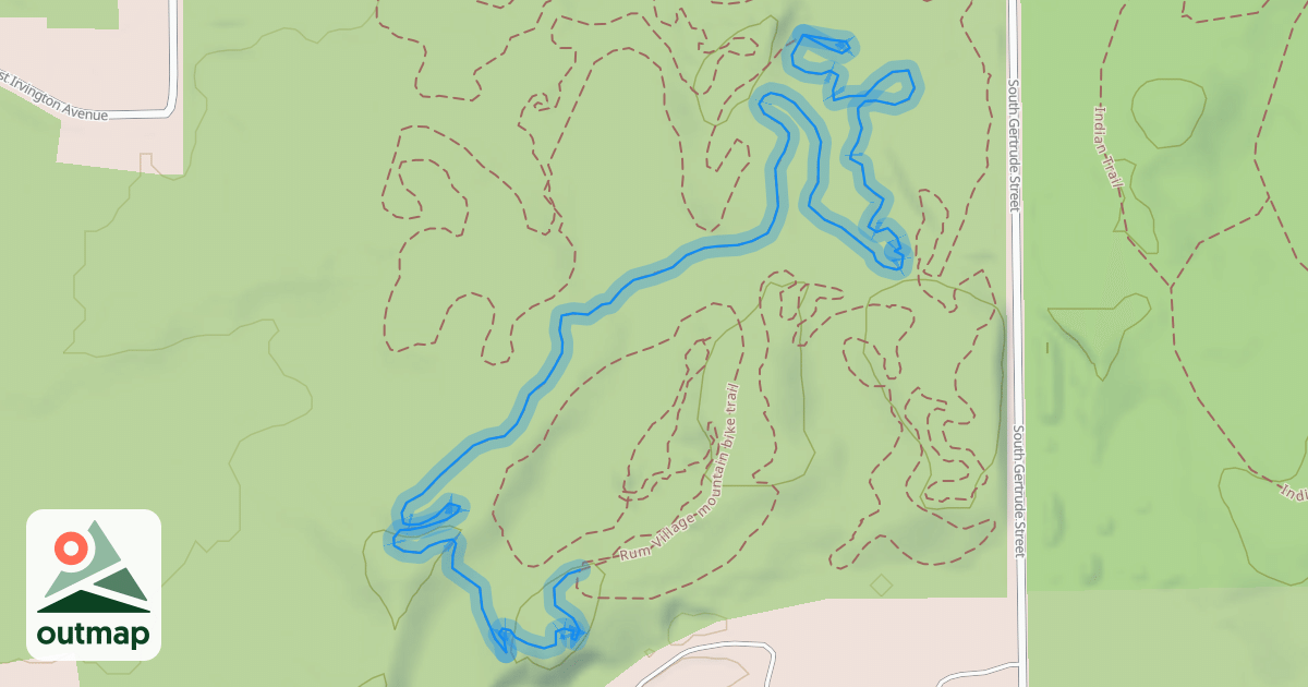 Map of Rum Village mountain bike trail