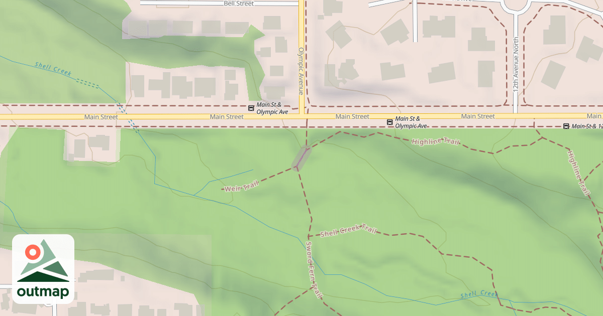 Map of Sword Fern Trail