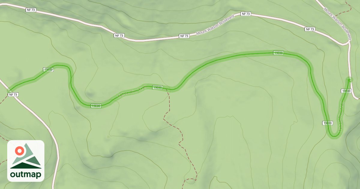 Map of Tahoe Rim Trail