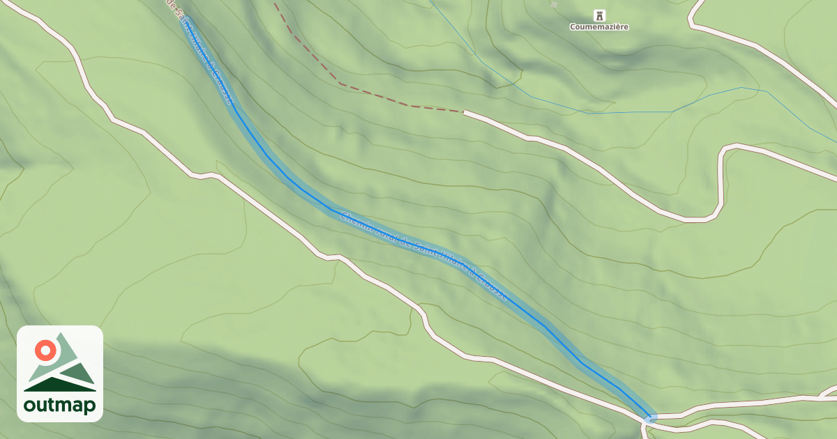 Map of Chemin rural de Saint-Hilaire à Crausse