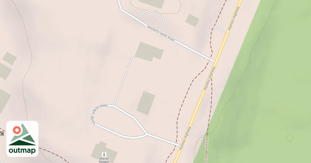 Map of GLACIER RANGER STA BUNKHOUS PK