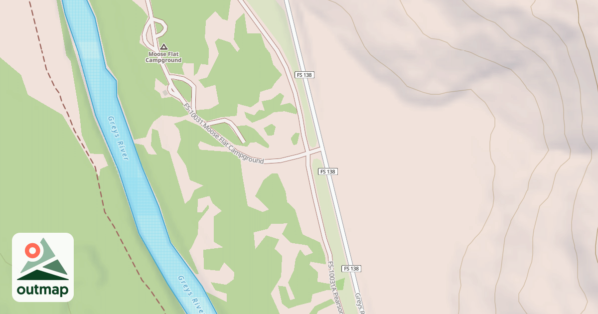 Map of MOOSE FLAT CAMPGROUND