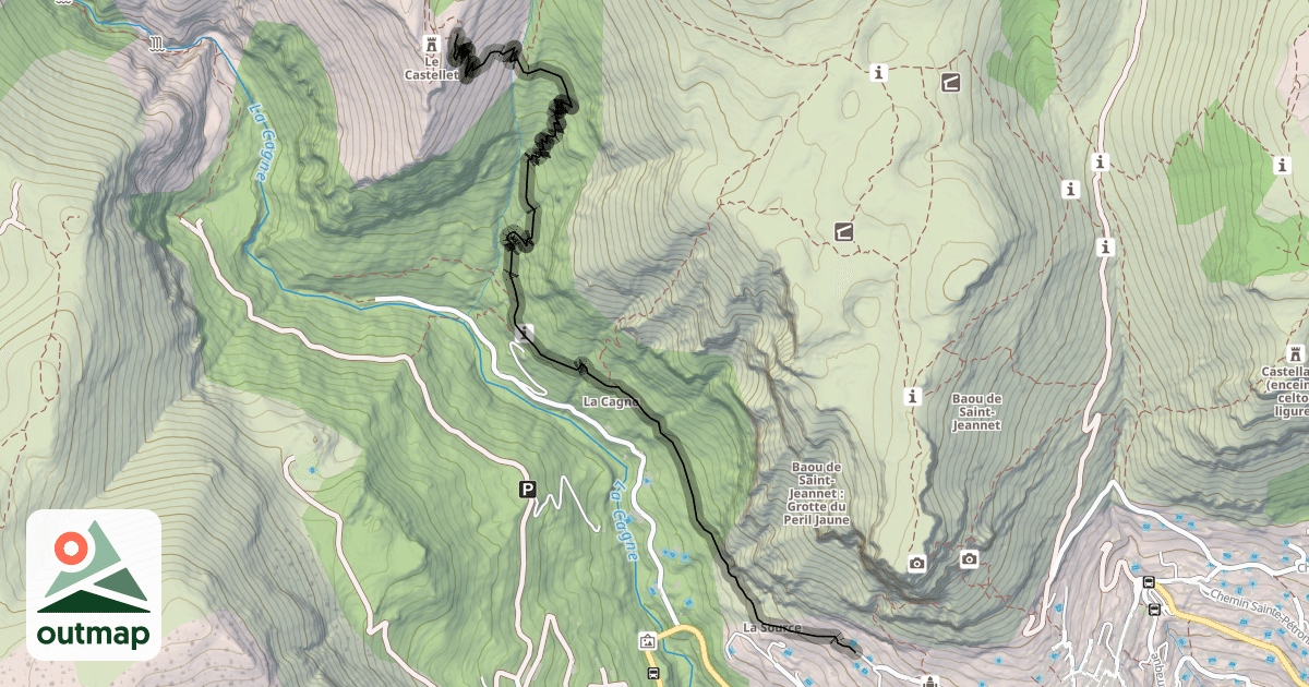 Map of Chemin du Pont de la Cagne