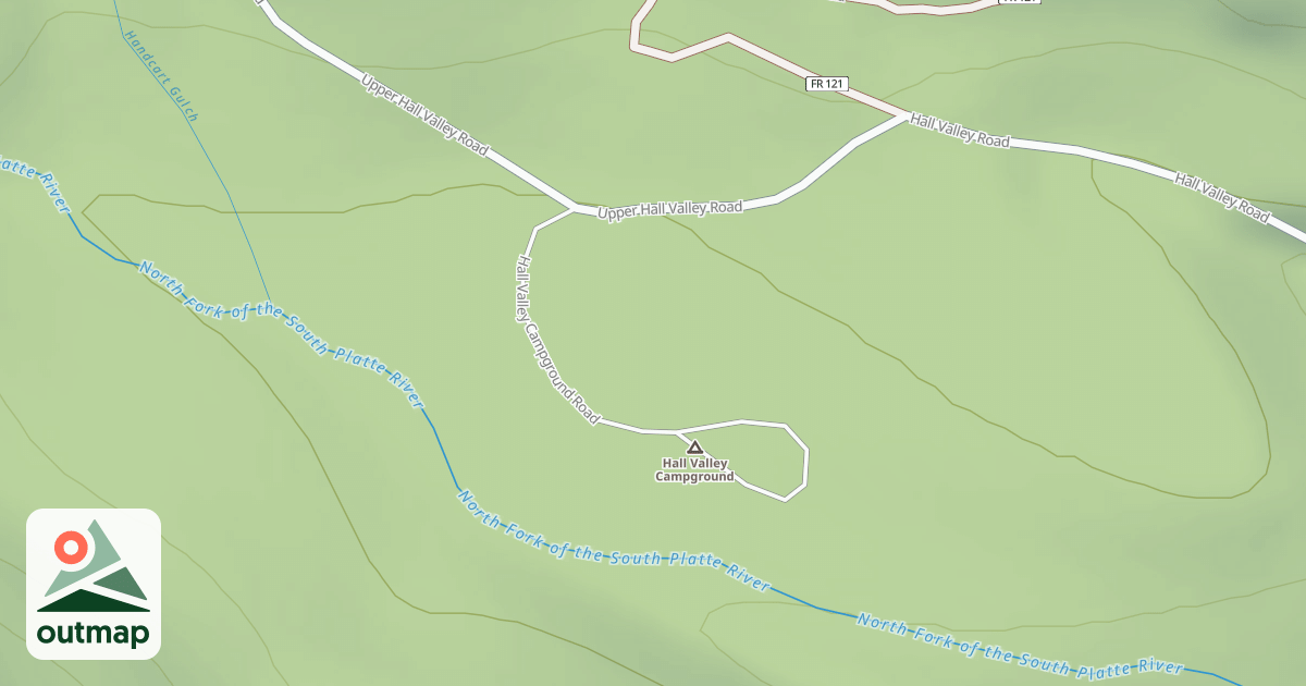 Map of HALL VALLEY CG