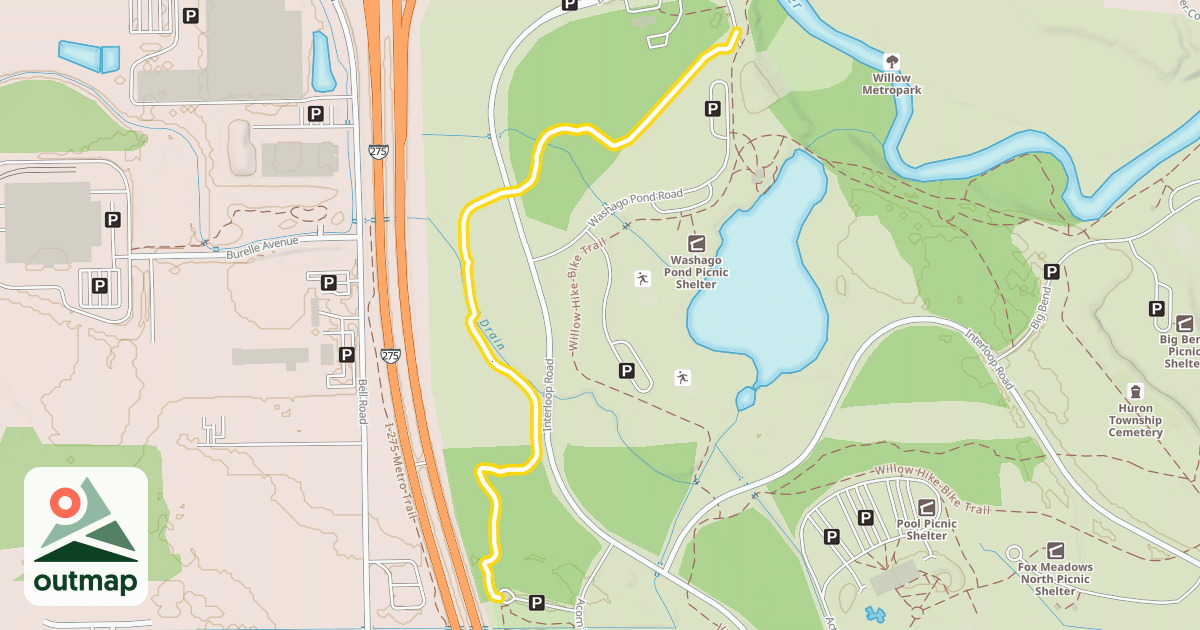 Map of Crosscountry Skiing Trail