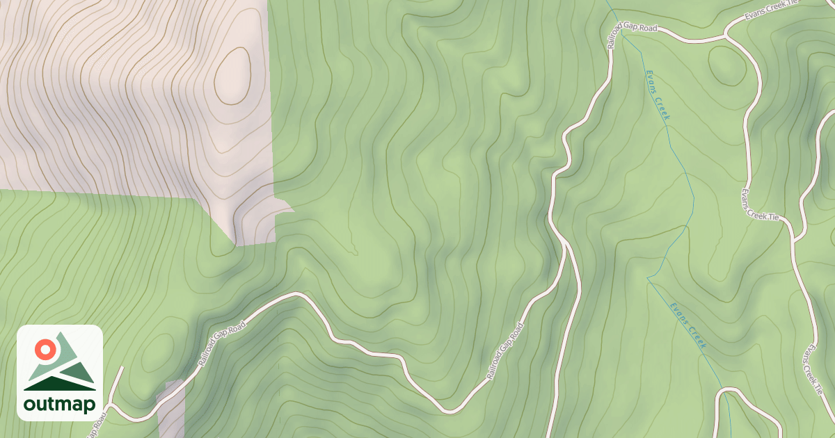 Map of RAILROAD GAP