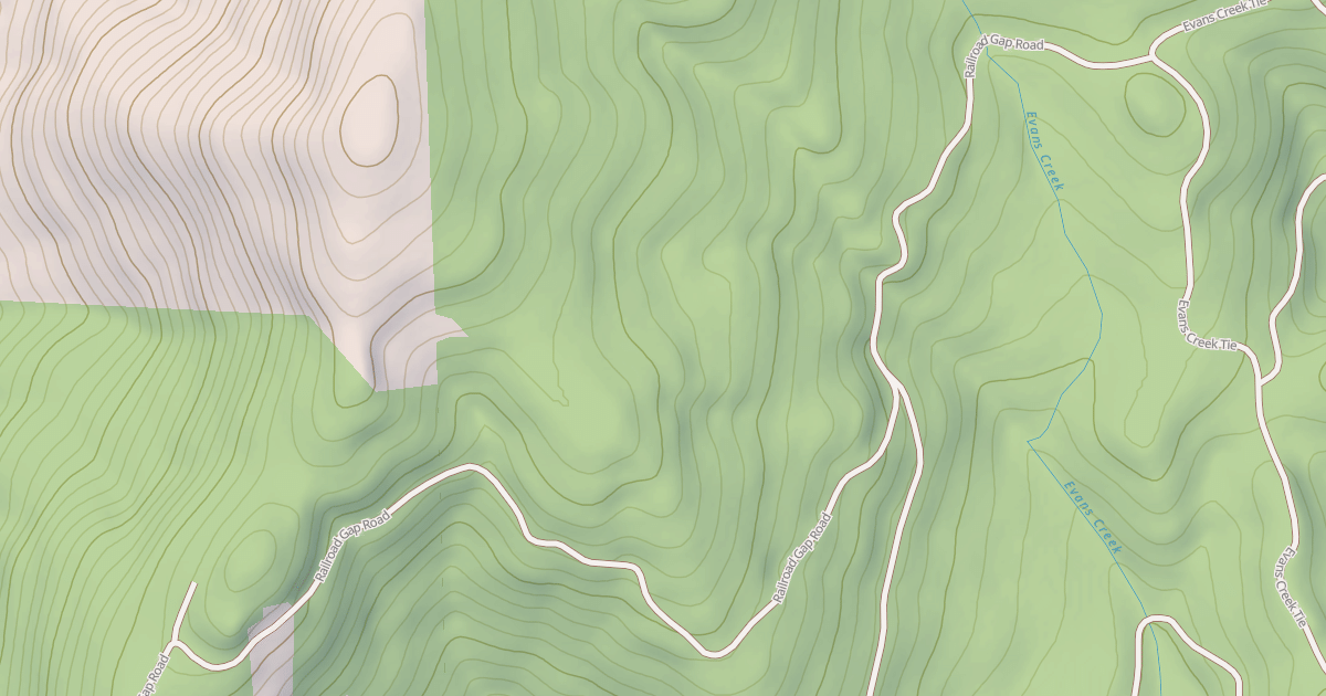 Map preview of RAILROAD GAP