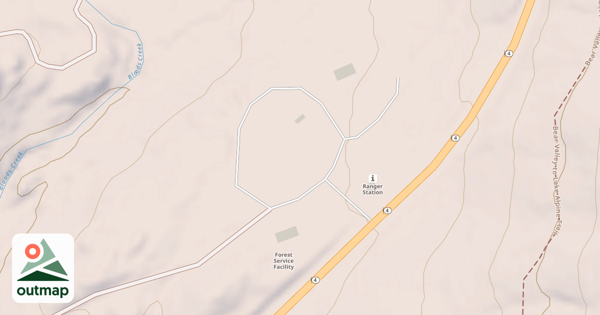 Map of LAKE ALPINE WORK CENTER ROAD