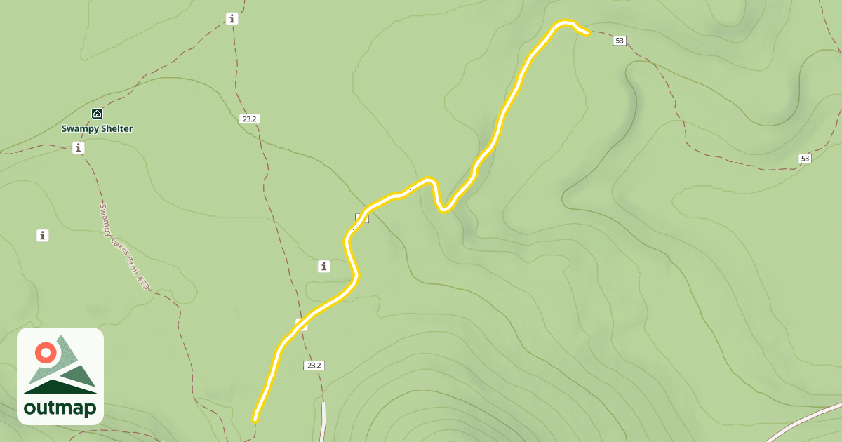 Map of Swede Ridge Loop Trail #53