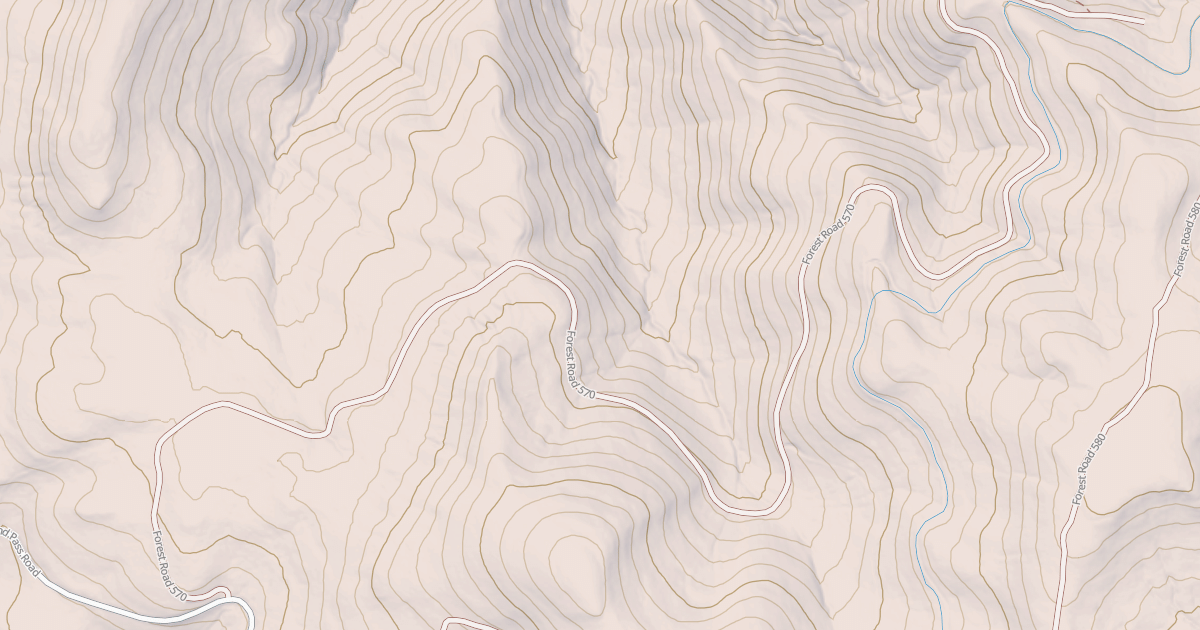 Map preview of USFS National Forest System Roads {64C2CAF1-784D-4937-A39B-8C843D03E64A}