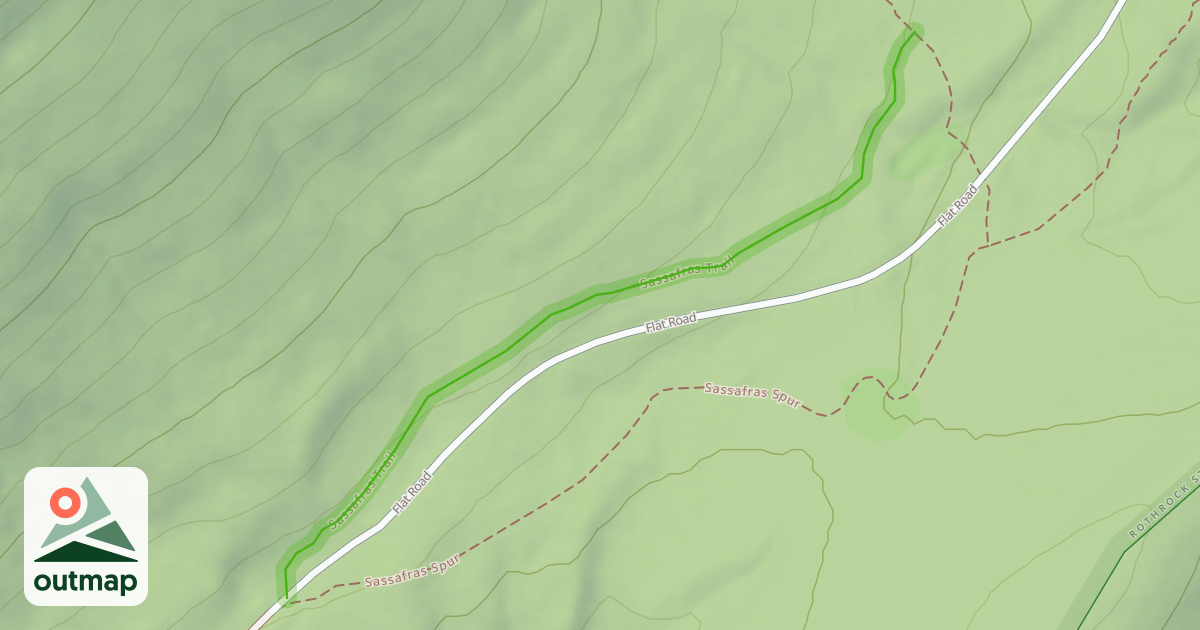 Map of Sassafras Trail