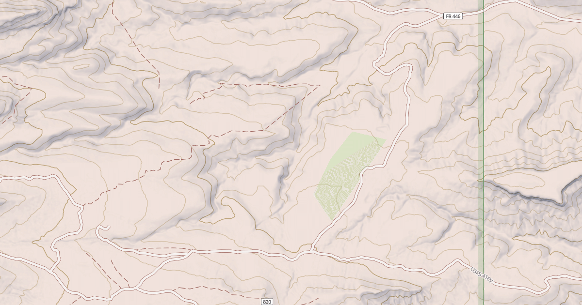 Map preview of USFS Motor Vehicle Use Map Roads {090FF158-A61C-4FF2-ADAC-55563EEB9343}