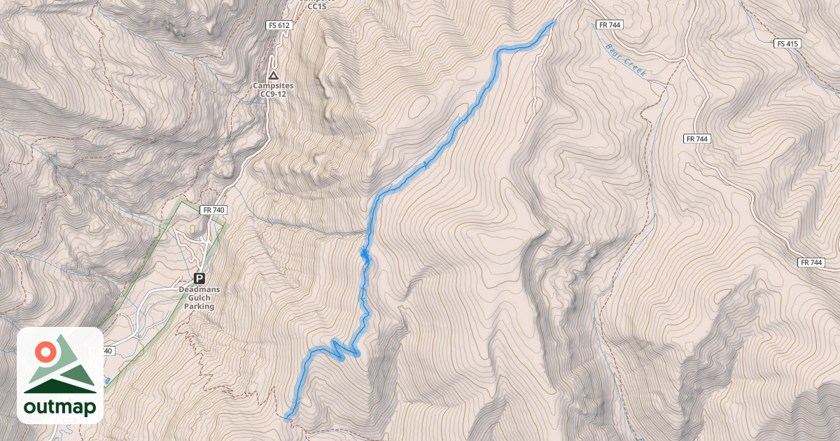 Map of Reno Ridge Trail 607