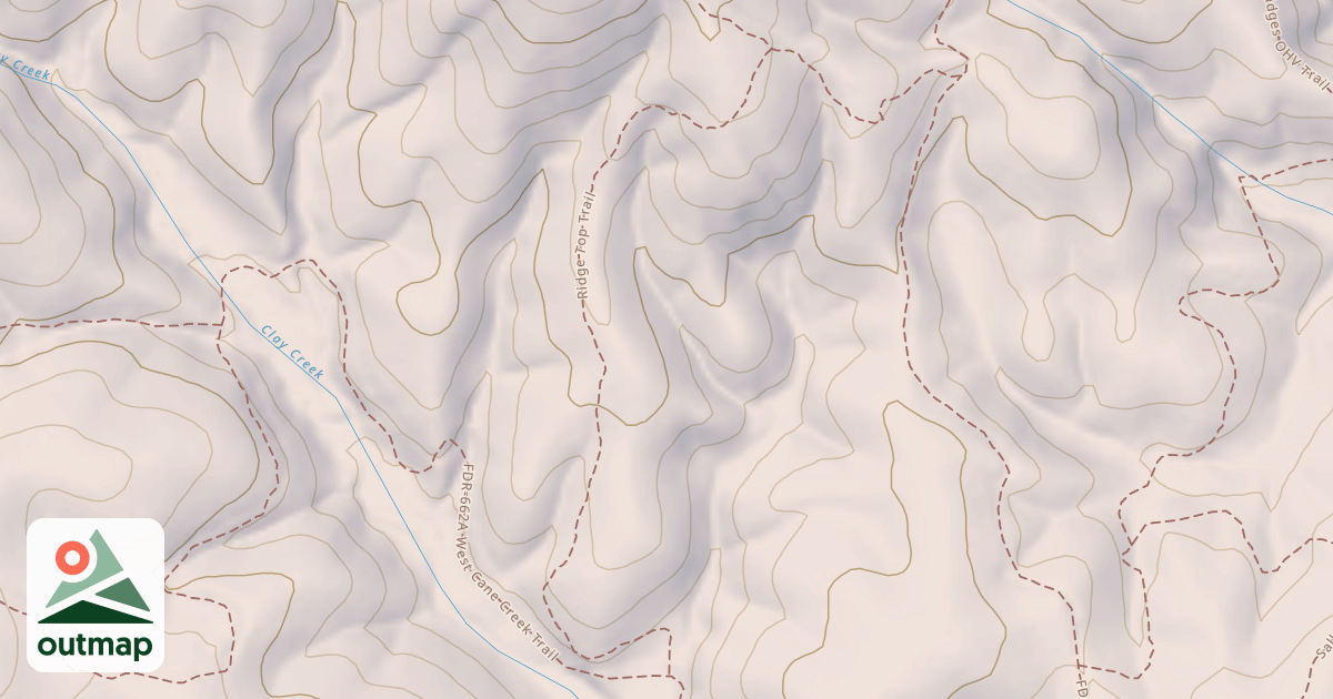 Map of USFS Motor Vehicle Use Map Trails 17442