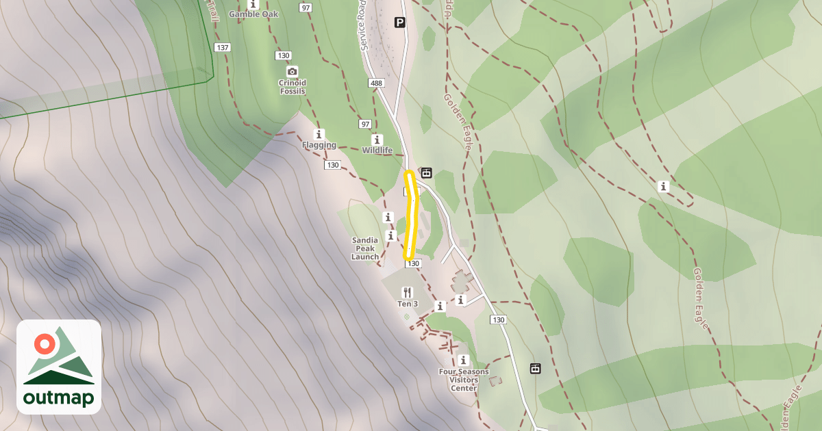 Map of Service Road 488