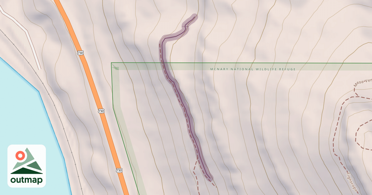 Map of Wallula Wall (Lower)